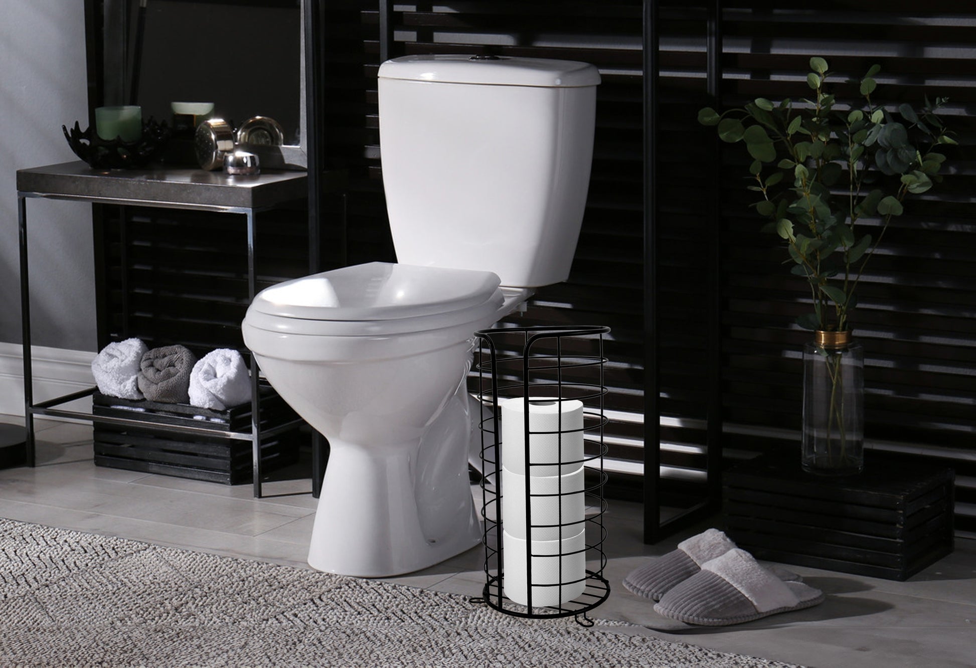 Ständer Für Toilettenpapier Black 322743a  8