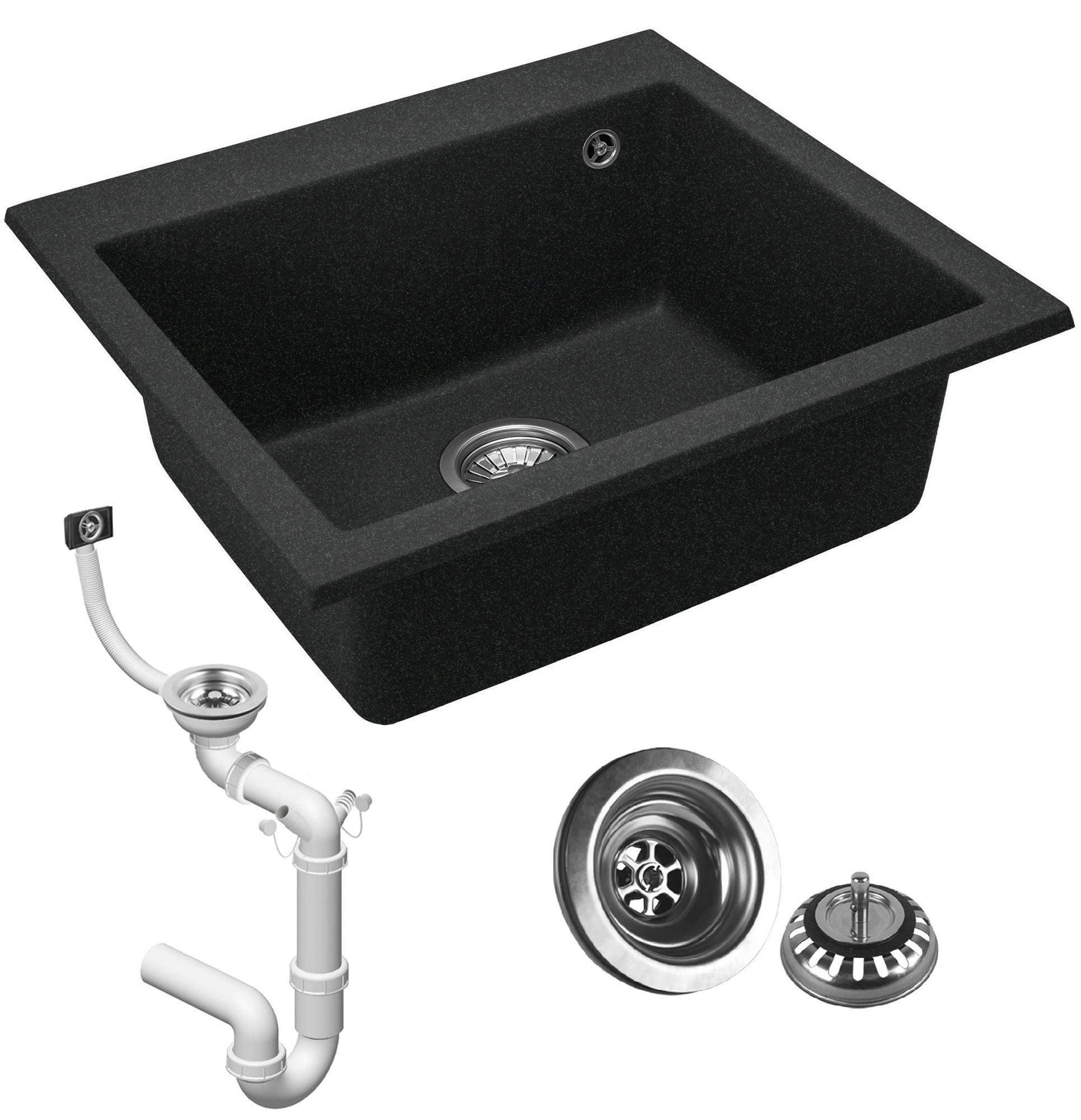 Spülbecken granit West XL black METALLIC 4