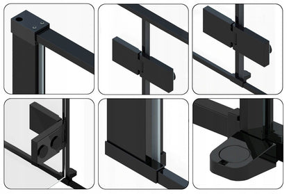 Duschtür FARGO BLACK MAT 110 3
