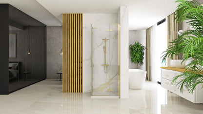 Duschkabine REA Hugo 80x90 Gold Brush  3