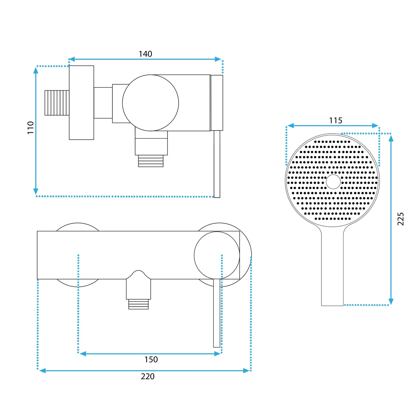 Duscharmatur Rea Foss/clif Brush Copper  5