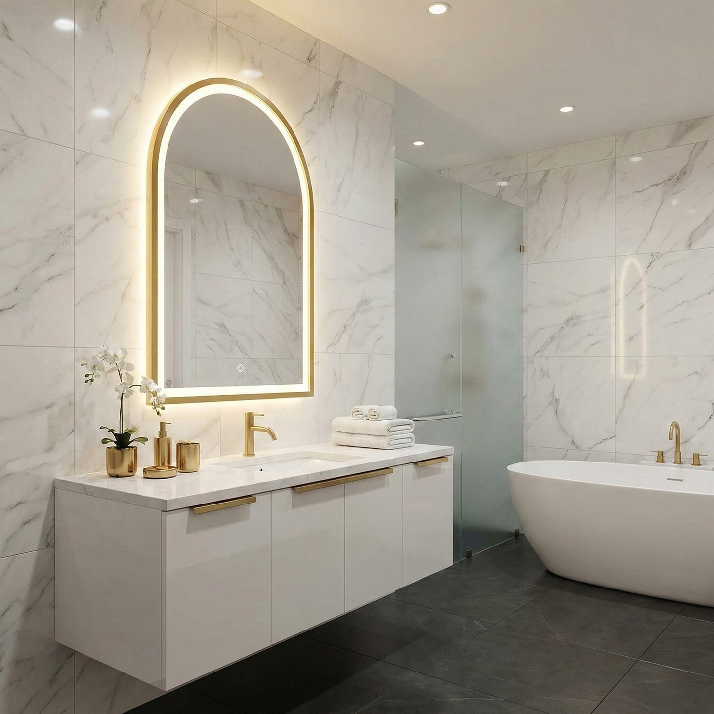 Spiegel LED 60x100cm DART GOLD  7