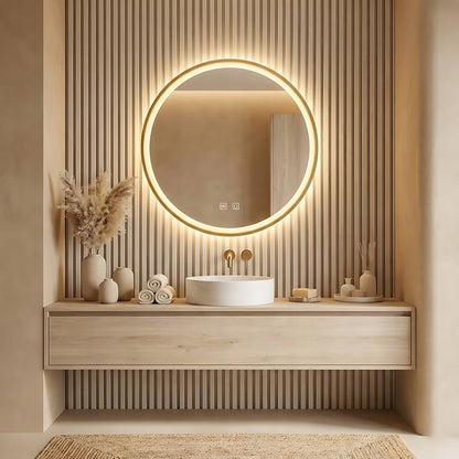 Spiegel LED 90cm MMJ Gold  5