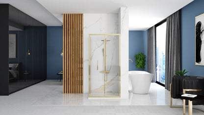 Eckdusche Rapid Fold Gold 100 x 90 4