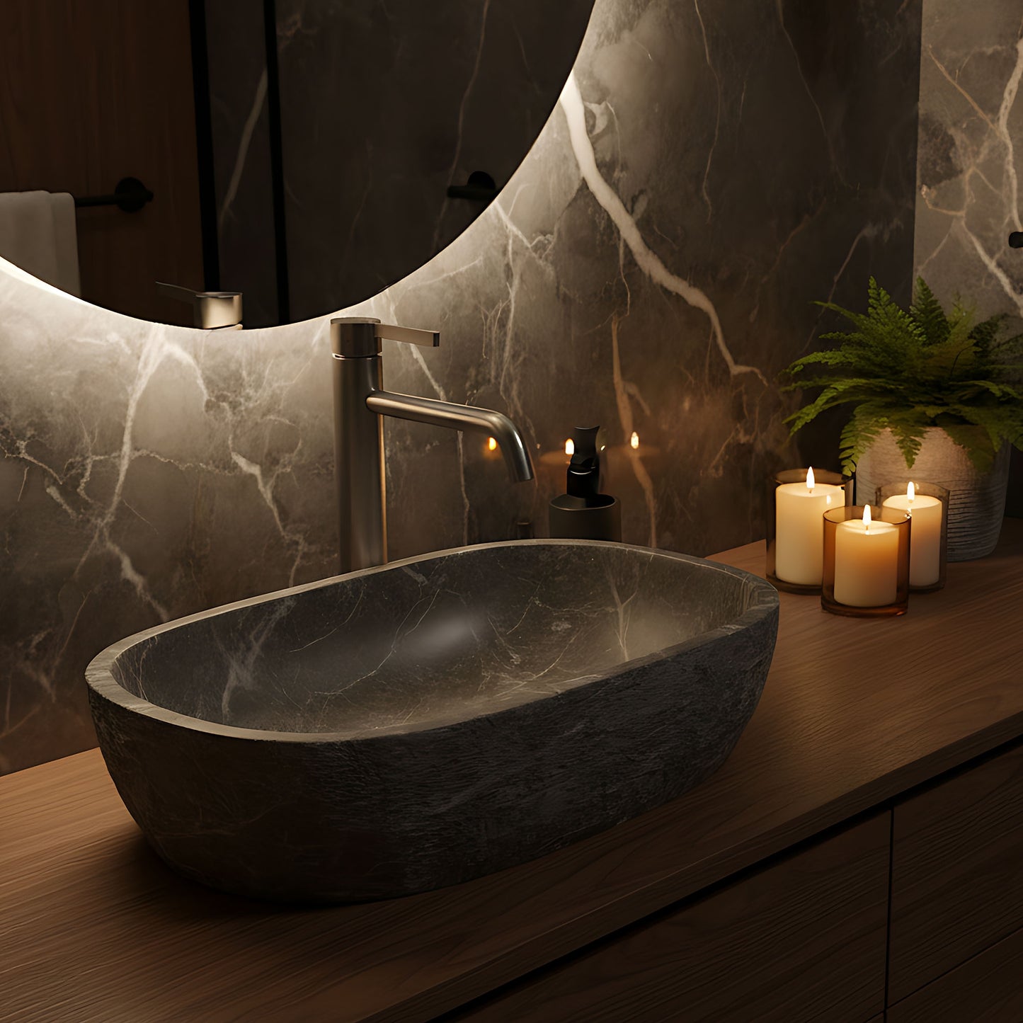 Waschbeckenarmatur Rea Foster Brush Nickel High  7