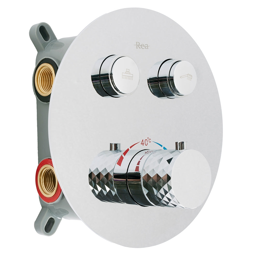 Unterputz Duschset Rea Lungo Diamond Chrom + Box  2