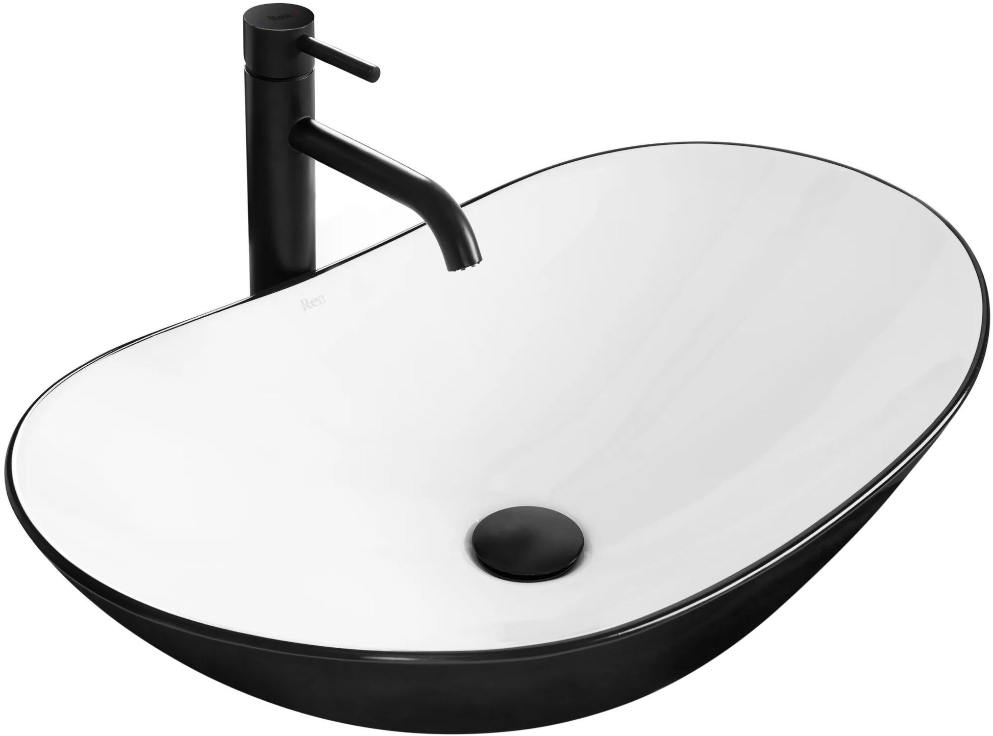 Aufsatzwaschbecken Rea Royal Black White 2