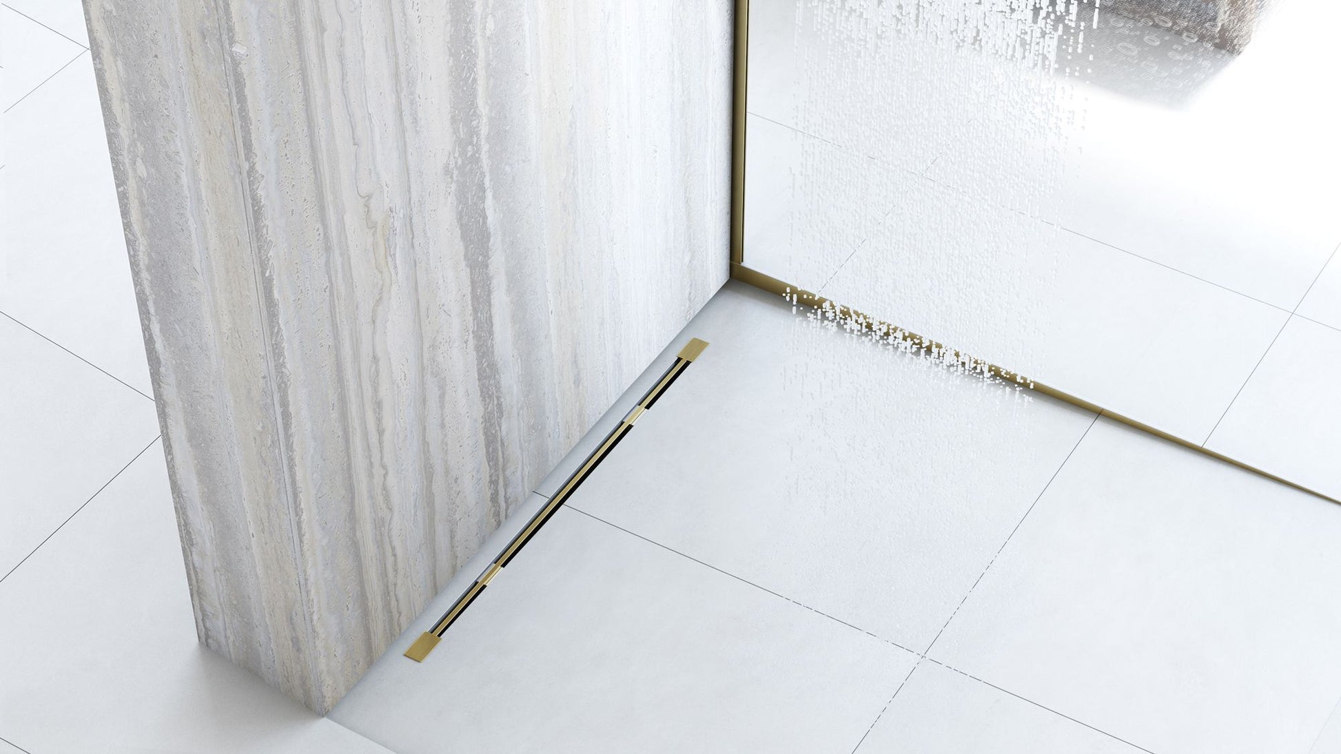 Duschrinne Rea Neo Ultra Slim Mirror Gold Pro 70  2