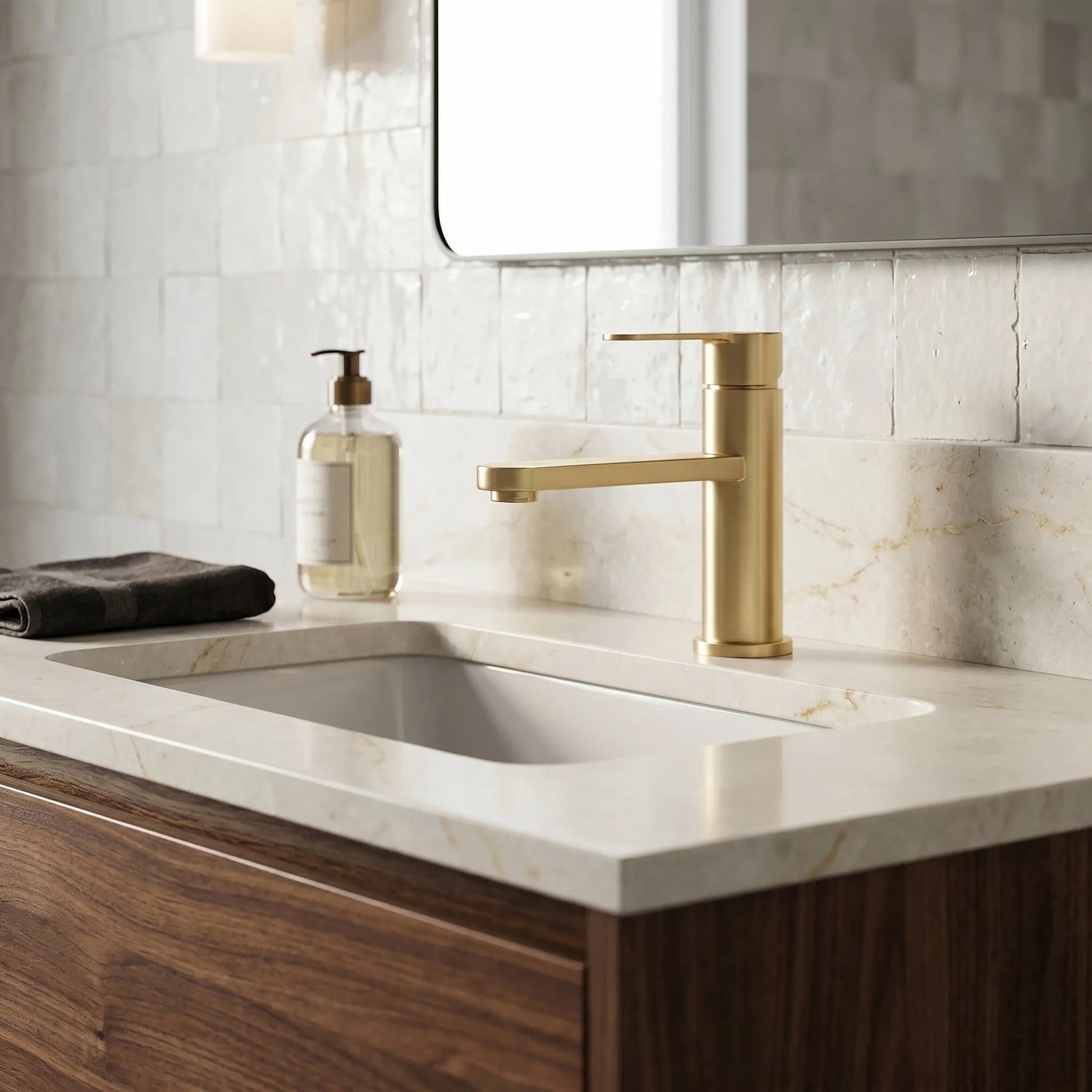 Waschbeckenarmatur Rea Arcos Brush Gold  6