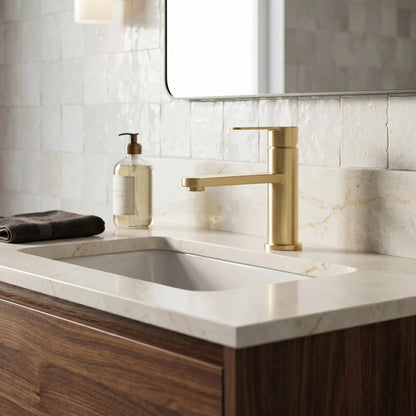 Waschbeckenarmatur Rea Arcos Brush Gold  6