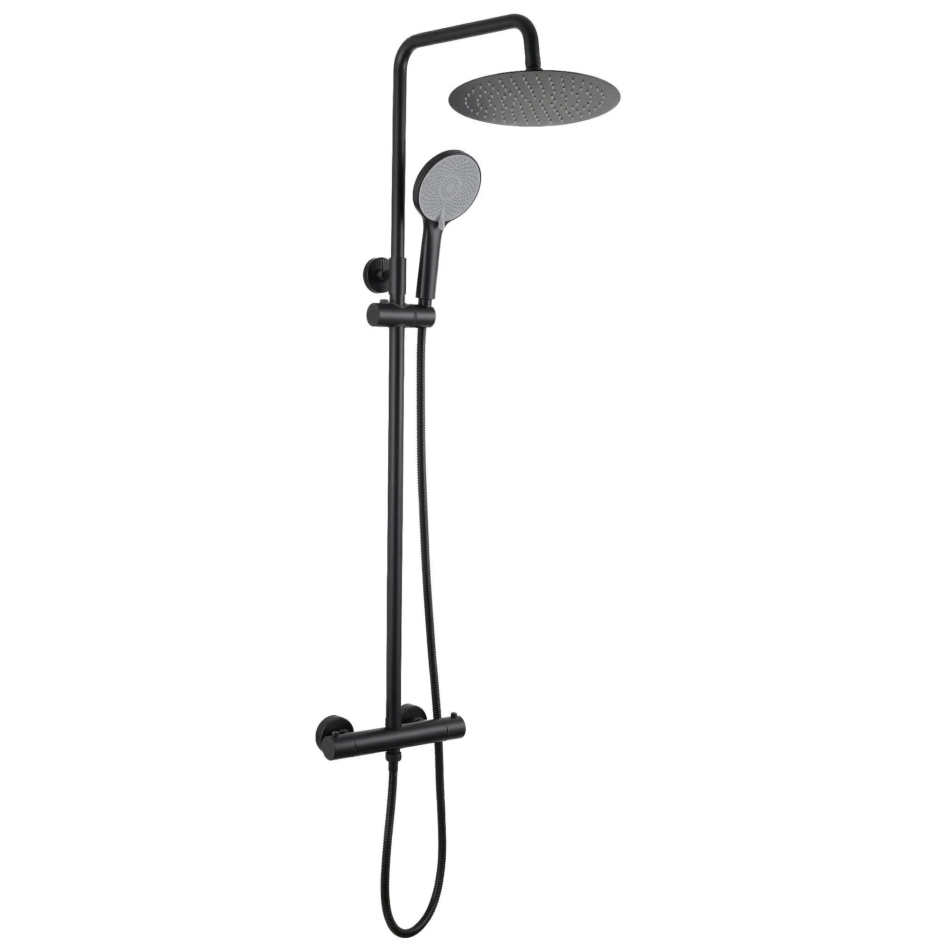 Duschset ohne Auslauf mit Thermostat Rea Lungo Black  6