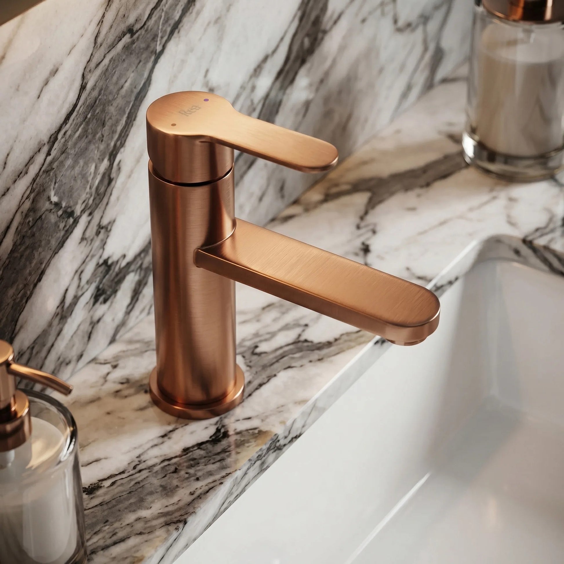Waschbeckenarmatur Rea Arcos Brush Copper  6