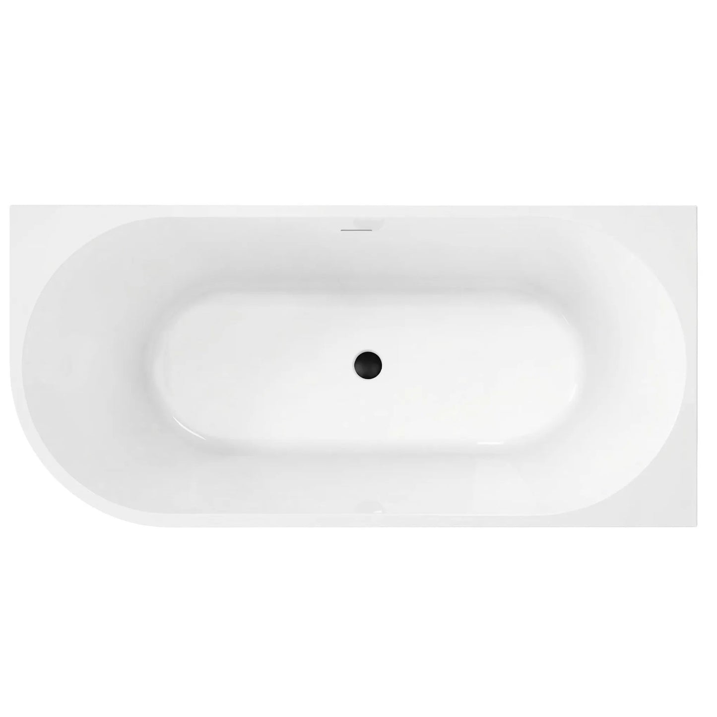 Acryl Eckbadewanne SYDNEY BELLANTO RIGHT 160cm Schwarze Stöpselabdeckung 6