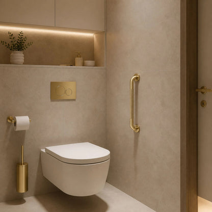 Gerader Haltegriff fürs Badezimmer Brush Gold  6