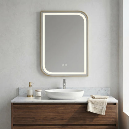 Spiegel LED ZONE 80X60 GOLD BRUSH  6