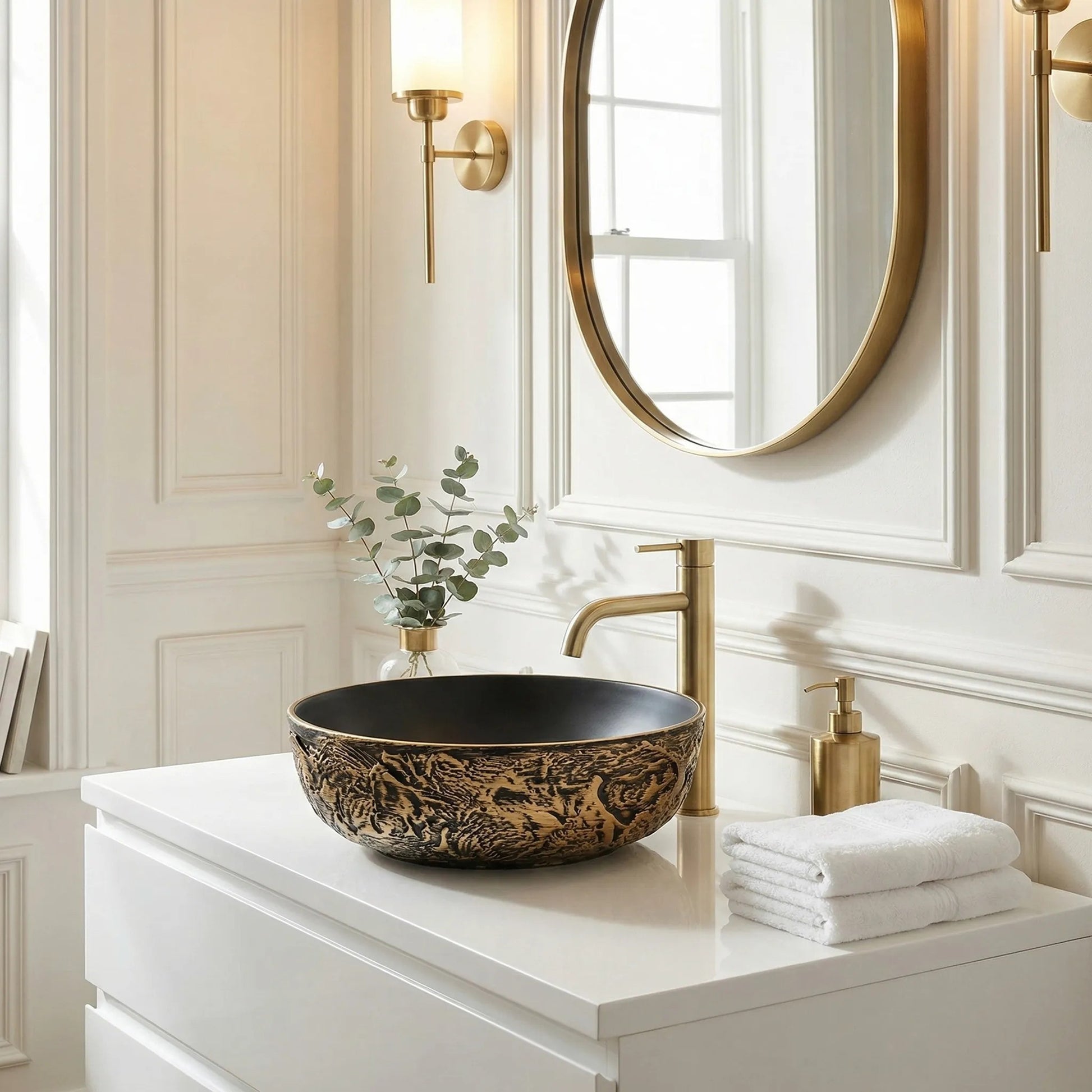 Aufsatzwaschbecken Rea Babilon Gold  6