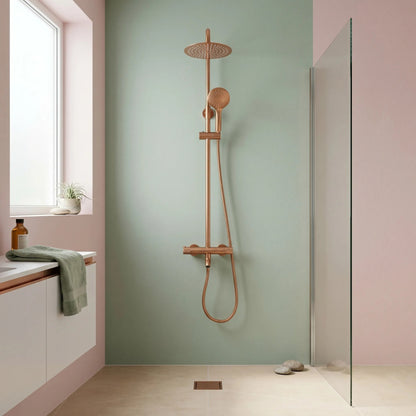 Thermostat Duschset Lungo Diamond Copper Brush  6