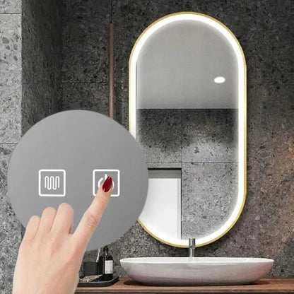 Spiegel LED OVL 50x100cm Gold  6