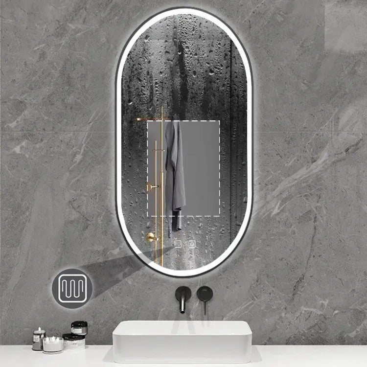 Spiegel LED OVL 50x100cm Black  6