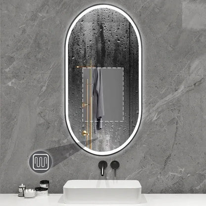 Spiegel LED OVL 50x100cm Black  6