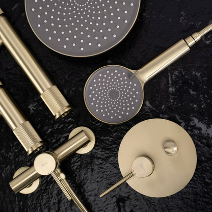 Unterputz Duschset Rea Lungo Stripe Gold Brush + BOX  6