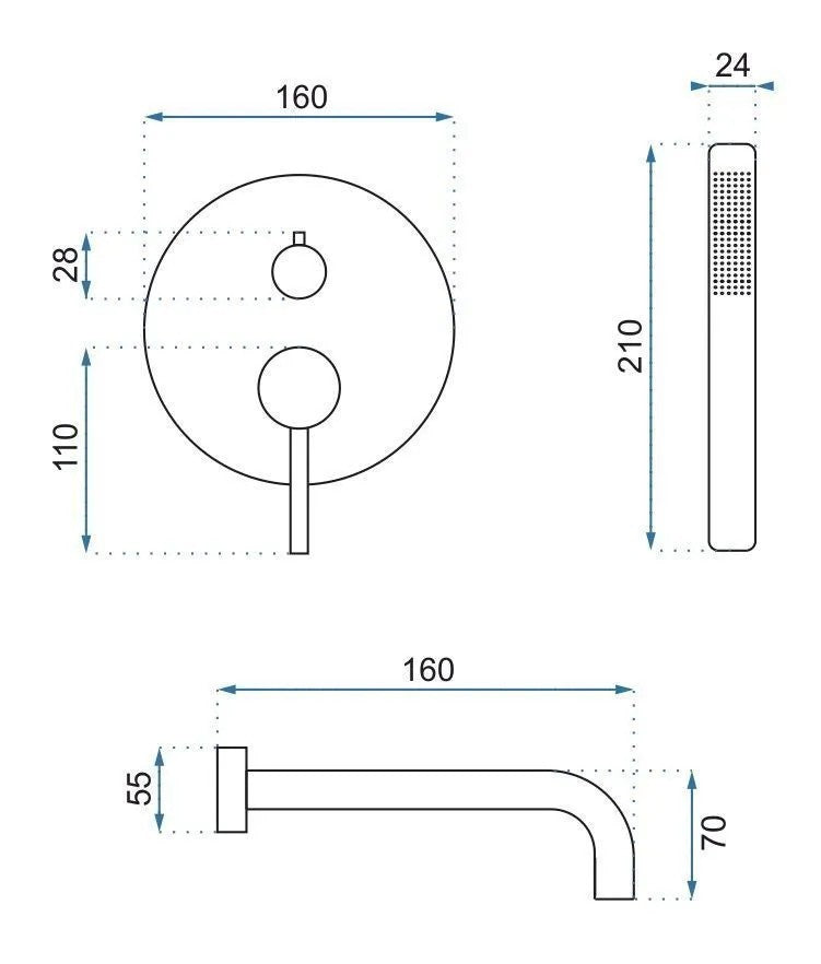 Wannenarmatur  Rea Lungo Titan + Box  6