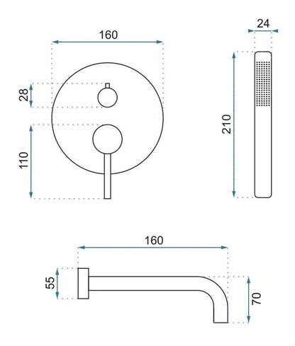 Wannenarmatur  Rea Lungo Titan + Box  6