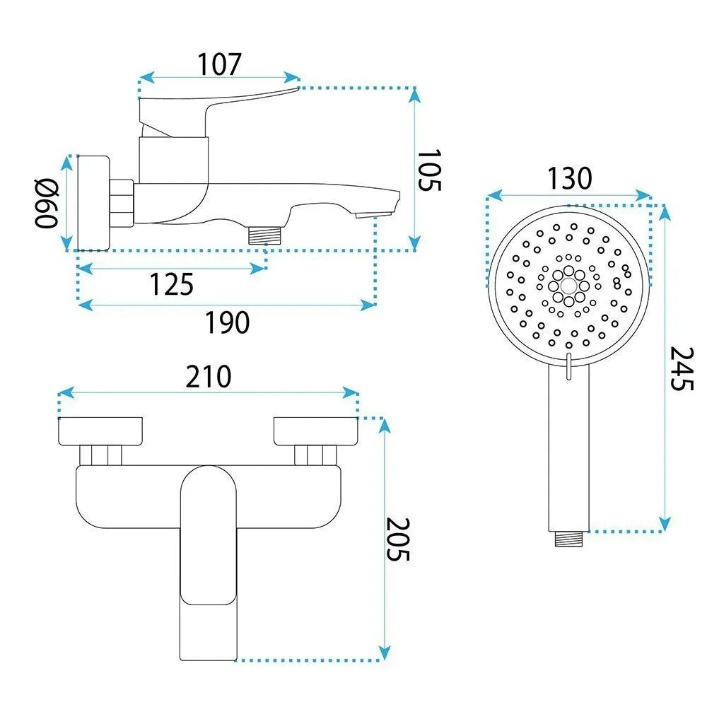 Badewannenarmatur PREMIUM REA Vision Titan  6
