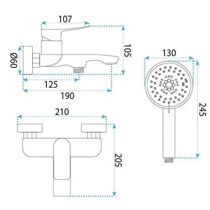 Badewannenarmatur PREMIUM REA Vision Titan  6