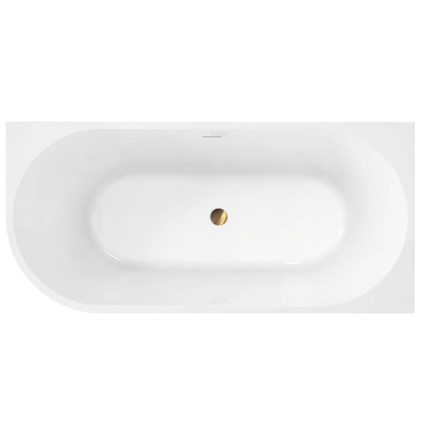 Acryl Eckbadewanne SYDNEY BELLANTO RIGHT 170cm Gebürstete Gold Stöpselabdeckung 6