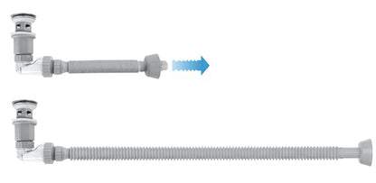 Waschbecken-Siphon Klik-Klak Universal REA Flow Brush Nickel  6