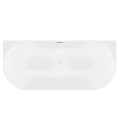 Acryl Wandmontage Badewanne CAPRI SLIM 170cm Gebürstete Kupfer Stöpselabdeckung 6
