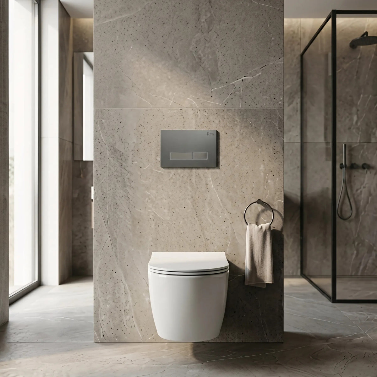 Unterputz-WC-Gestell Set Slim 024N Mit Titan HD Drückerplatte 6