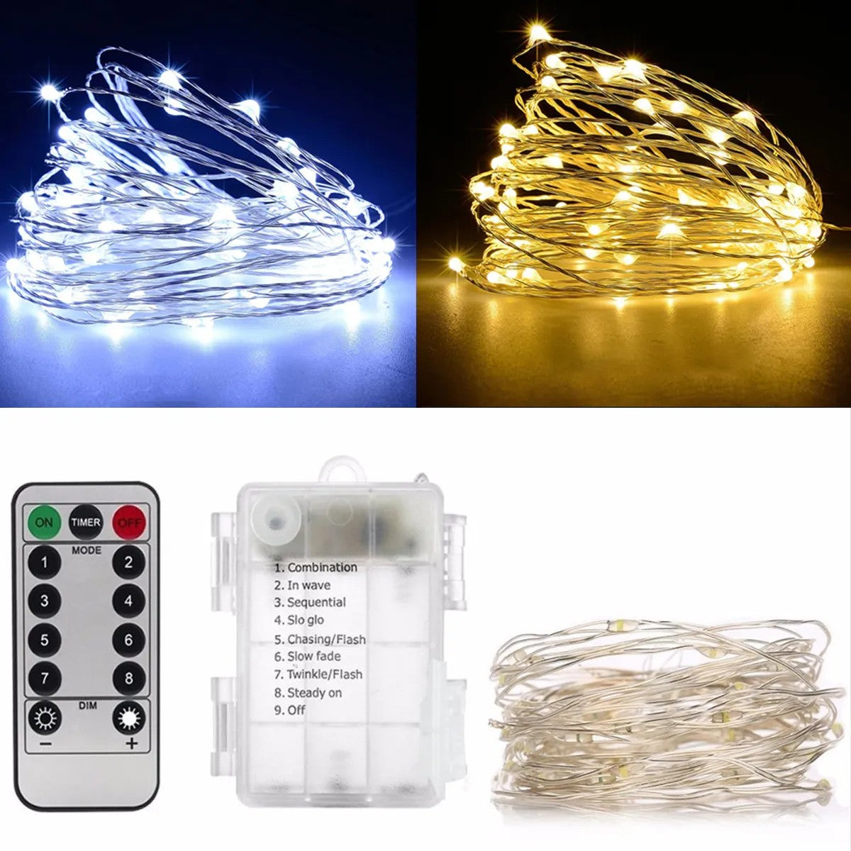Lichterkette LED 300 Stk 3x3m Warm Lichtfarbe 6