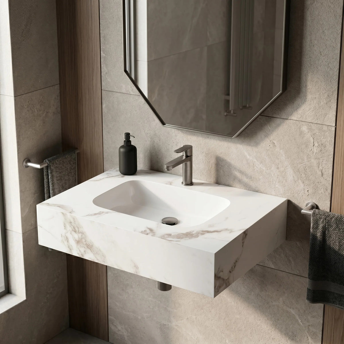 Wandwaschbecken REA Aresa Cold Jade 70 6