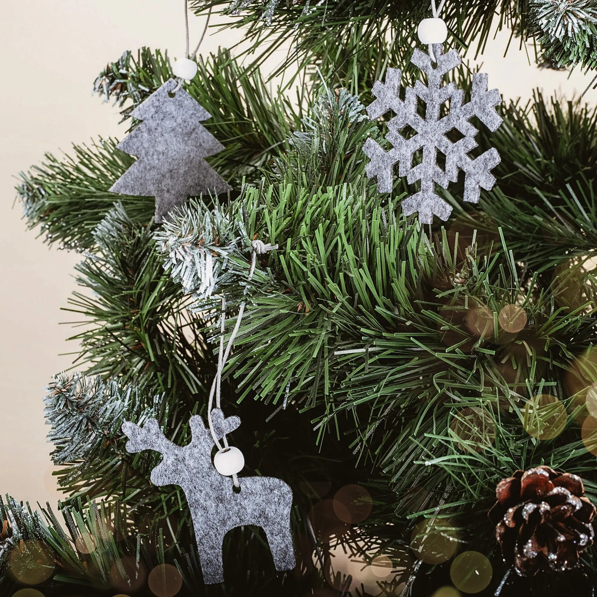 Weihnachtsdekoration Silver Frost 42 Stücke 6