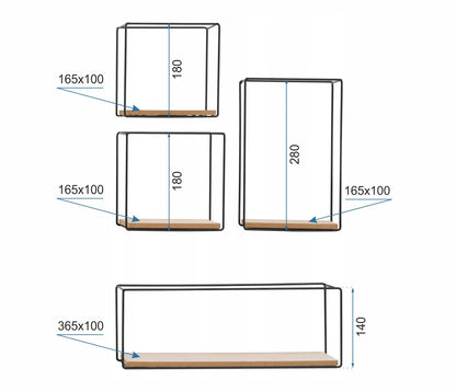 Wandregal Loft CFZL-TSF011 4 Stk. 6