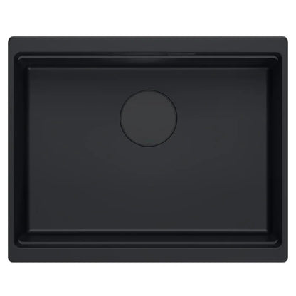 Granitspülbecken Logan 100 Black Stöpsel Schwarz 6