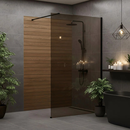 Duschwand Rea Flexi Brown / Black 90 6