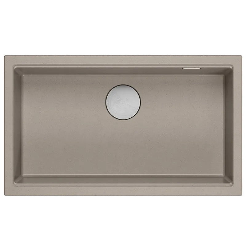 Granitspülbecken Logan 110 Beige Stöpsel Gold 6