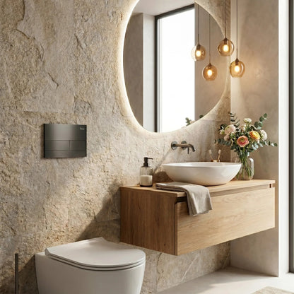 Unterputz-WC-Gestell Set Slim 024N Mit T Titan Drückerplatte 6