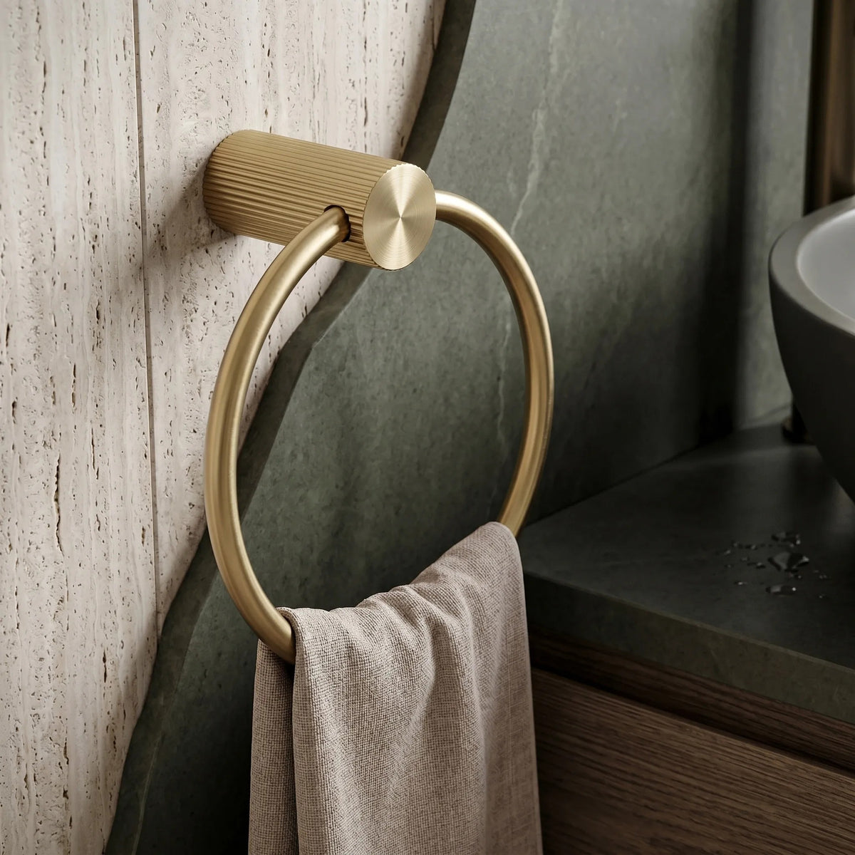 Badezimmerhaken Ring 64106 SOLO Brush Gold 6