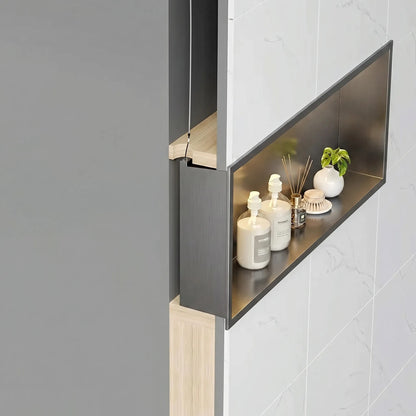 WANDEINBAU-BADEZIMMERREGAL LED 30x45 Titan 6