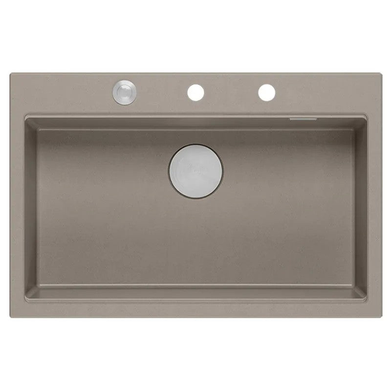 Granitspülbecken MARC 110 WORKSTATION Beige Stöpsel Gold 6