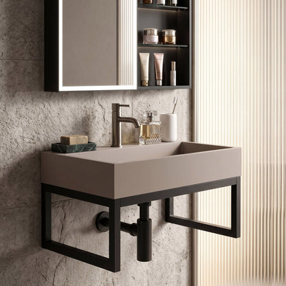 Waschbecken Konglomerat Rea GOYA TAUPE 50CM +Waschtischplatte 2
