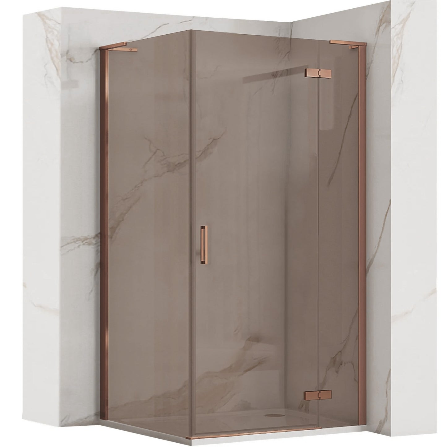 Duschkabine REA Hugo 100x80 Copper Brush  1