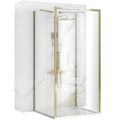 Duschkabine REA Rapid Slide Gold Wandmontage 150 x 90 1
