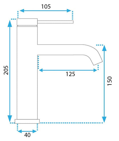 Waschbeckenarmatur Rea CLIF Titanium  6
