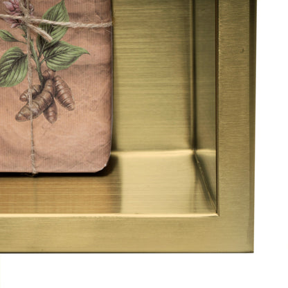 bathroom shelf 30x45 gold brush  4