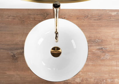Aufsatzwaschbecken Stella white gold edge 4